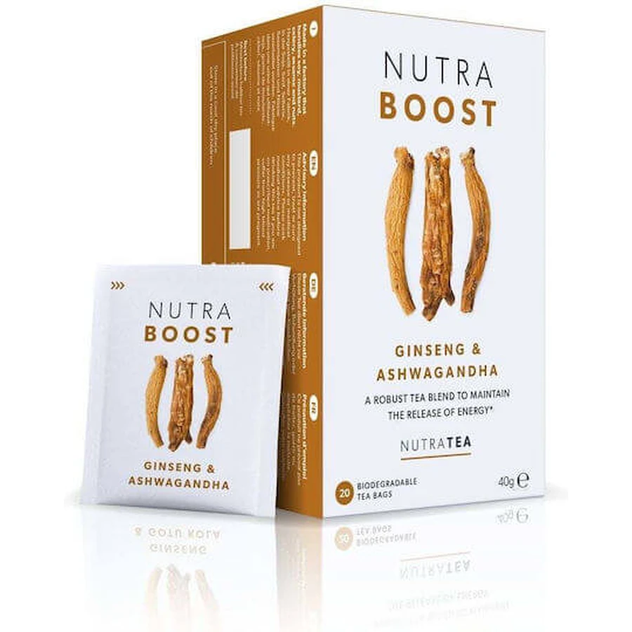 NutraTea Ginseng & Ashwagandha 40gr 20 bolsitas Té Verde