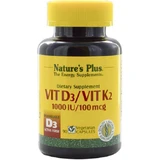 Nature's Plus Vit D3/ Vit K2 Vitamin for Immune System Strengthening & Egg Health 1000iu 90 veget capsules