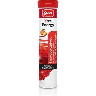 Lanes Xtra Energy Multivitamine voor energie Oranje Grapefruit 20 tabs eff