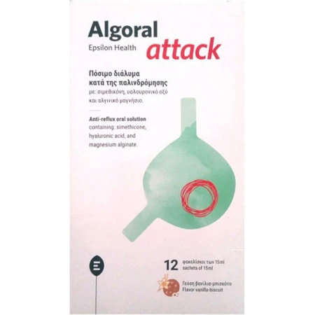 Epsilon Health Algoral Attack Complemento Alimenticio Especial 12 sobres Galleta Vainilla