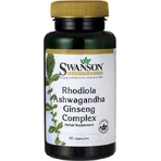 Swanson Rhodiola Rhodiola Ashwagandha Ginseng Complex 60 cáps.