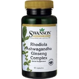 Swanson Rhodiola Rhodiola Ashwagandha Ginseng-Komplex 60 Kapseln