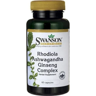 Swanson Rhodiola Rhodiola Ashwagandha Ginseng Complex 60 cáps.