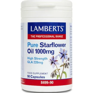 Lamberts Pure Starflower Oil 1000mg Menopause Supplement 90 caps
