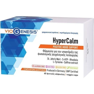 Viogenesis HyperCalm Angst Ergänzung 60 pflanzliche Kapseln