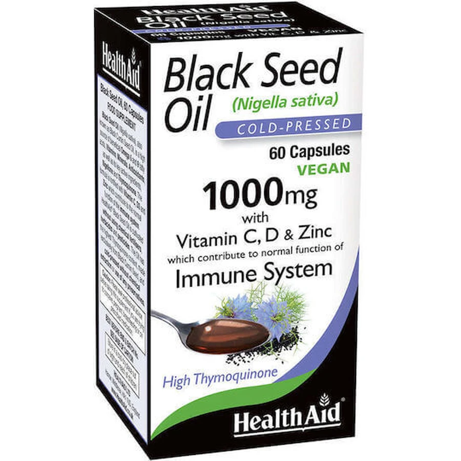 Health Aid Black Seed Oil 1000mg 60 caps