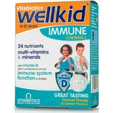 Vitabiotics Wellkid Immune Supplement for Immune System Strengthening 30 chewable tablets Orange Lemon