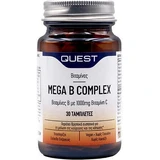 Quest Mega B Complex avec 1000mg de Vitamine C Vitamine pour l'Energie, le Soutien Immunitaire et le Système Nerveux 1000mg 30 Comprimés