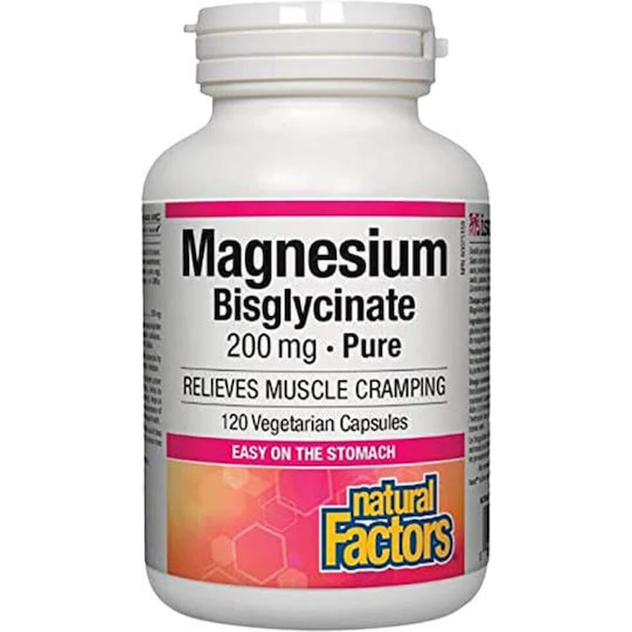 Natural Factors Magnesium Bisglycinate 200mg 120 veget capsules