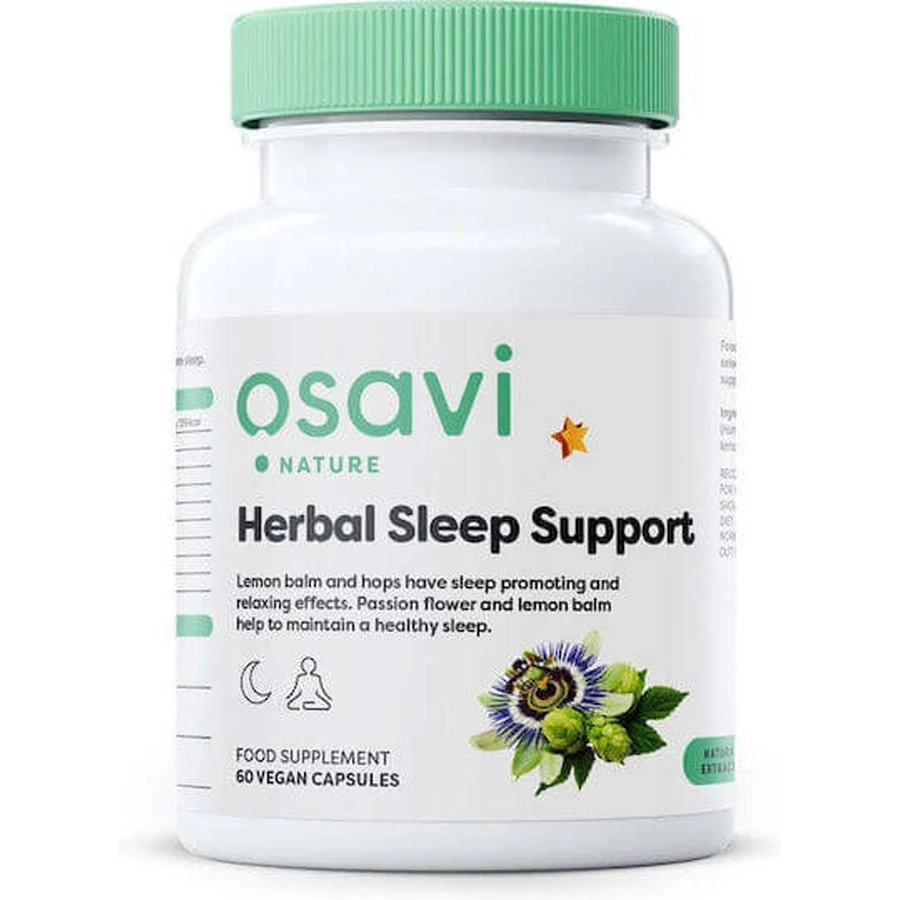 Osavi Herbal Sleep Support Schlaf Ergänzung 60 pflanzliche Kapseln