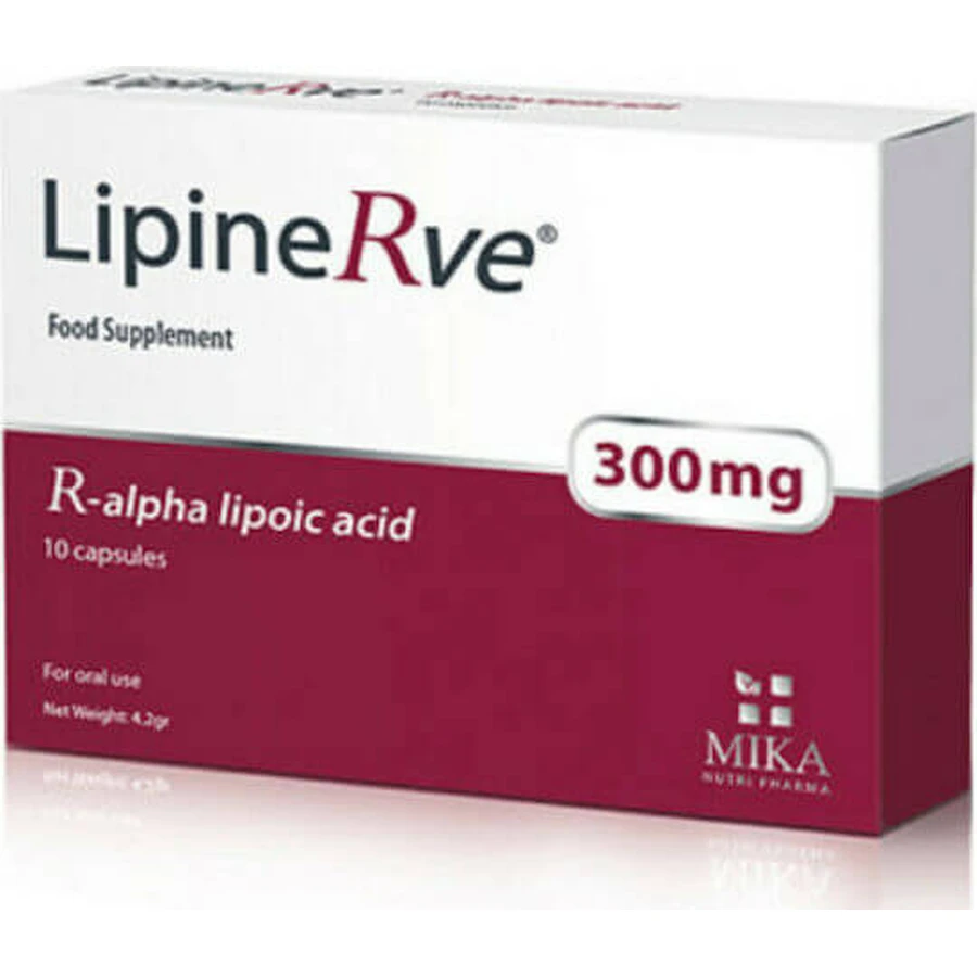 Mika Nutri Pharma LipineRve Alpha Lipoic Acid Alpha Lipoic Acid Food Supplement Special 10 caps