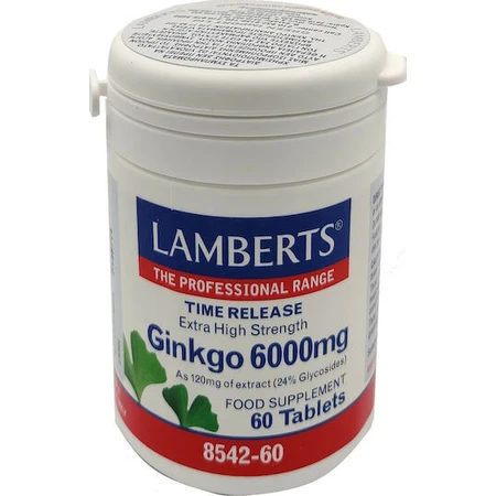 Lamberts Time Release Ginkgo 6000mg 60 files