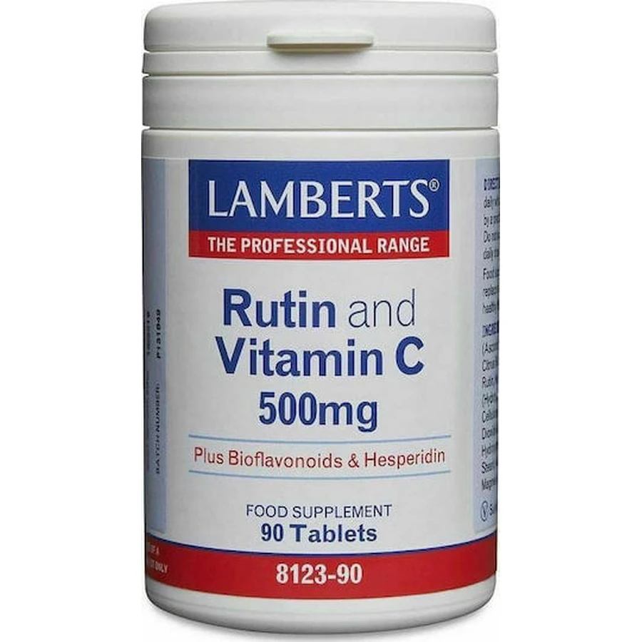 Lamberts Rutin und Vitamin C Multivitamin für Energie und Stärkung des Immunsystems 500mg 90 Tabletten