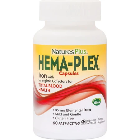 Nature's Plus Hema-Plex Iron with Synergistic Factors 60 capsules