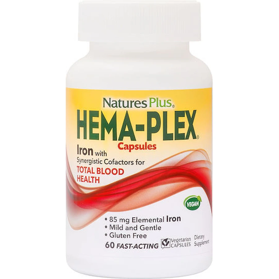 Nature's Plus Hema-Plex Iron with Synergistic Factors 60 capsules