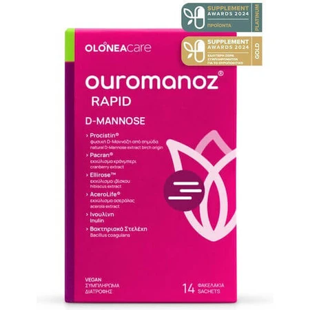 Olonea Ouromanoz Rapid D-Mannose Spezial-Nahrungsergänzungsmittel 14 Portionsbeutel