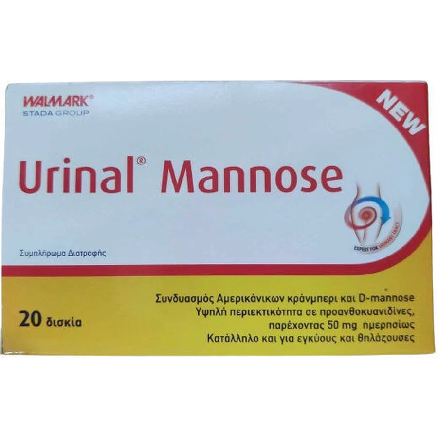Walmark Urinal Mannose Urinal Mannose Spezial Nahrungsergänzungsmittel 20 Tabs