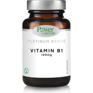 Power Of Nature Platinum Range Vitamin B1 Vitamin for Nervous System Health 100mg 30 caps