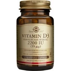 Solgar Vitamine D3 (Cholecalciferol) Vitamine voor Versterking Immuunsysteem & Vogelgezondheid 2200iu 50 veget 50 capsules