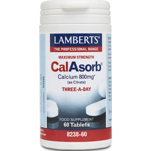 Lamberts CalAsorb Máxima Potencia Calcio (Como Citrato) 800mg 60 Comprimidos