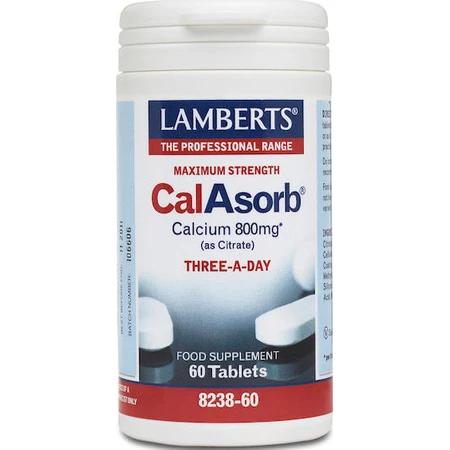 Lamberts CalAsorb Máxima Potencia Calcio (Como Citrato) 800mg 60 Comprimidos