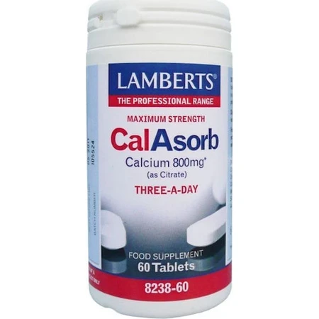 Lamberts CalAsorb Máxima Potencia Calcio (Como Citrato) 800mg 60 Comprimidos