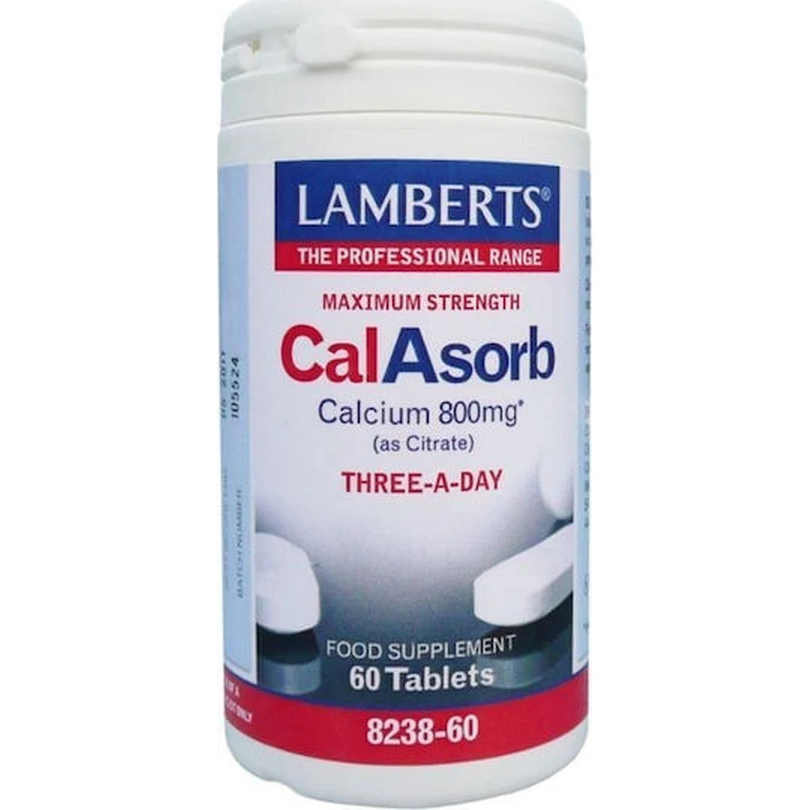 Lamberts CalAsorb Máxima Potencia Calcio (Como Citrato) 800mg 60 Comprimidos
