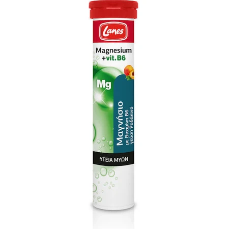 Lanes Magnesio y Vitamina B6 20 comprimidos efervescentes sabor melocotón