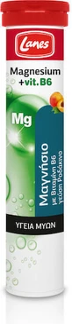 Lanes Magnesio y Vitamina B6 20 comprimidos efervescentes sabor melocotón