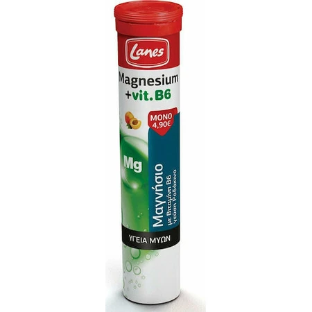 Lanes Magnesio y Vitamina B6 20 comprimidos efervescentes sabor melocotón
