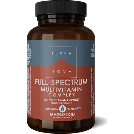 TerraNova Volspectrum Multivitaminecomplex Multivitamine voor energie 450mg 100 plantaardige capsules