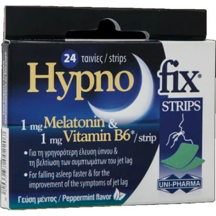 UNI-PHARMA Hypno Fix Strips Slaapsupplement 24 sublinguale tabletten