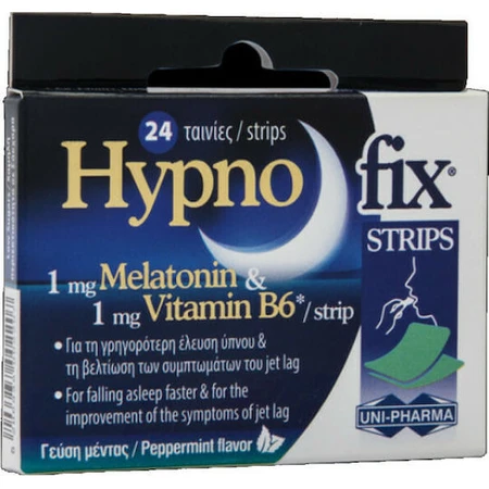 UNI-PHARMA Hypno Fix Strips Slaapsupplement 24 sublinguale tabletten