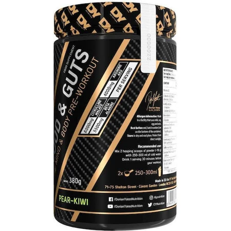 Dorian Yates Blood & Guts Pre Workout Supplement 380gr Mango