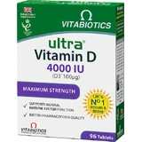 Vitabiotics Ultra Vitamin D3 Vitamin for Immune Support & Egg Health 4000iu 96 Comprimés