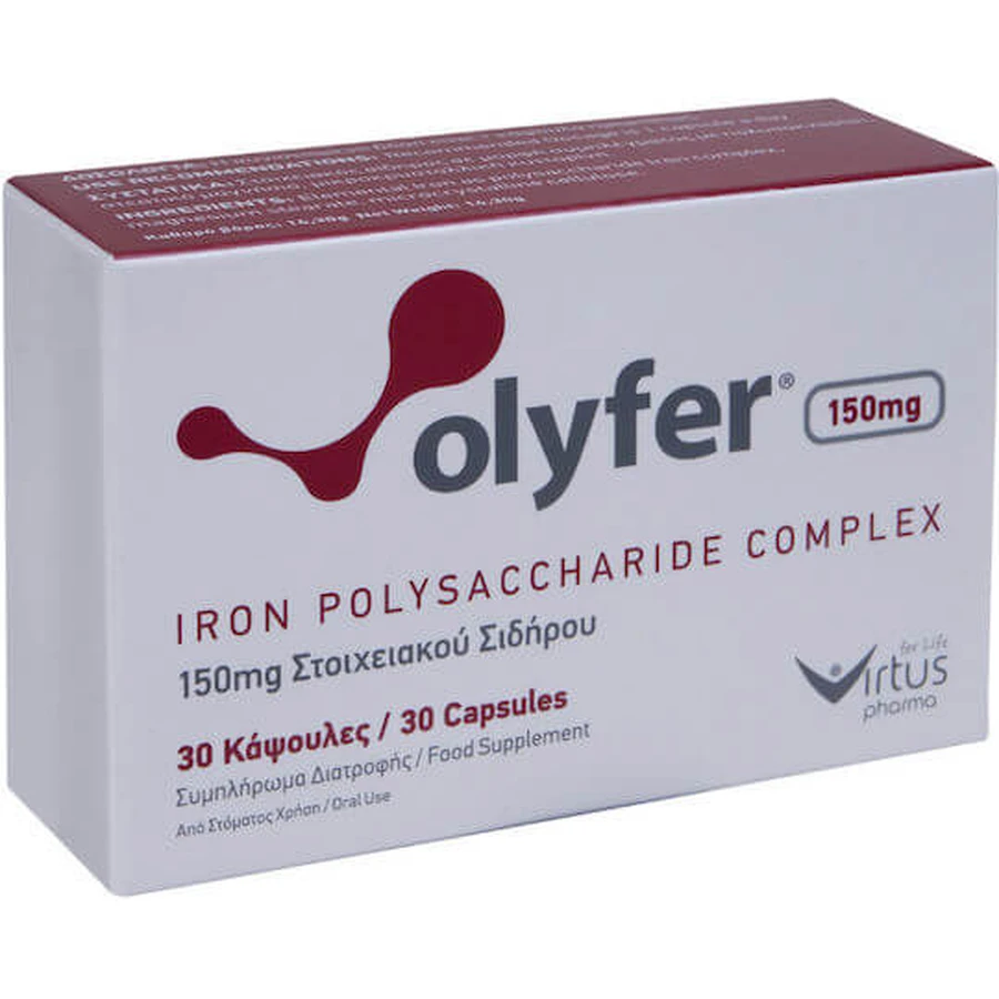 Virtus Pharma Olyfer Olyfer Eisen-Polysaccharid-Komplex 150mg 30 Kapseln