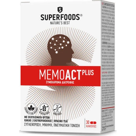 Superfoods MemoAct Plus Memory Supplement 30 caps