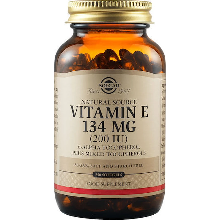 Solgar Vitamin E Vitamin for Skin & Antioxidant Action 200iu 134mg 250 softgels