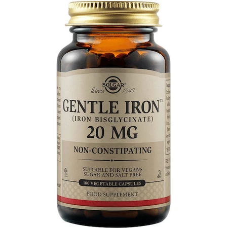Solgar Sanftes Eisen 20mg 180 Kräuterkapseln