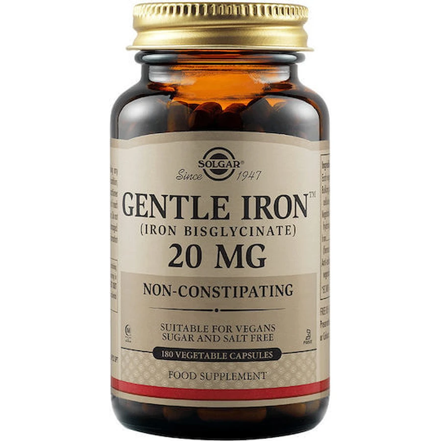 Solgar Sanftes Eisen 20mg 180 Kräuterkapseln