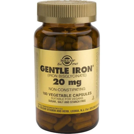 Solgar Sanftes Eisen 20mg 180 Kräuterkapseln