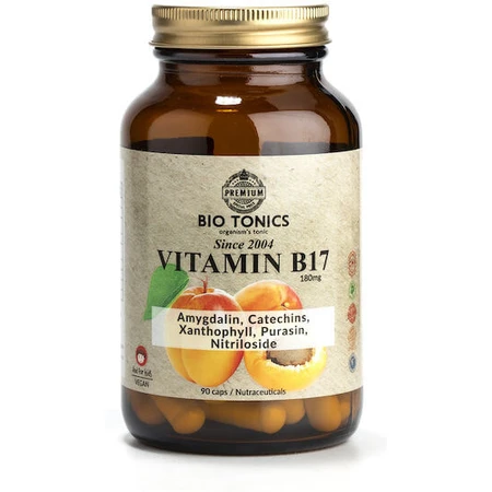 Bio Tonics Vitamine B17 pour la santé du système nerveux 180mg 90 gélules végétales