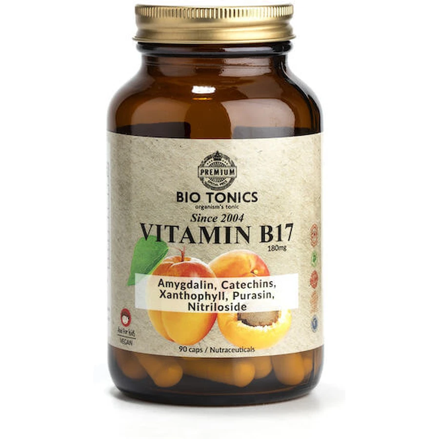 Bio Tonics Vitamine B17 pour la santé du système nerveux 180mg 90 gélules végétales