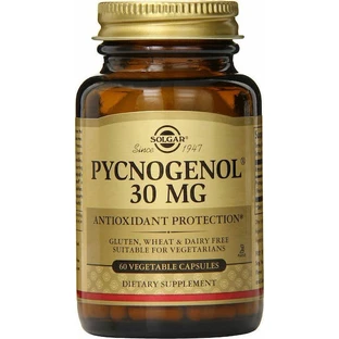Solgar Pycnogenol 30mg Nahrungsergänzungsmittel Spezial 60 pflanzliche Kapseln