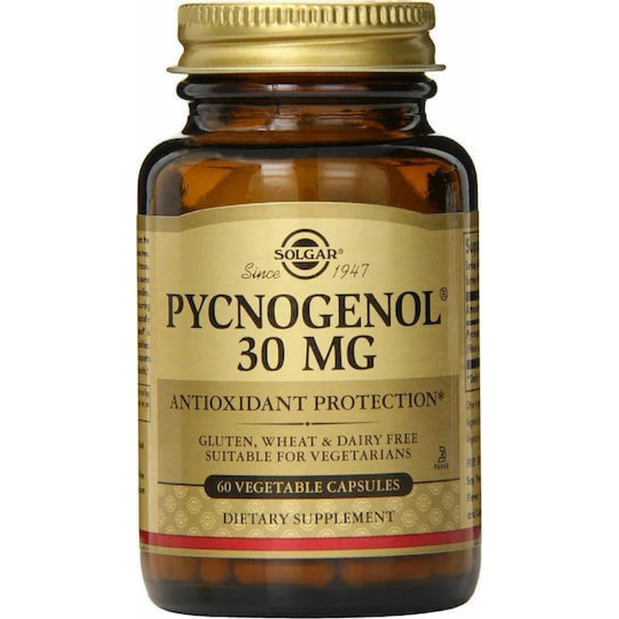 Solgar Pycnogenol 30mg Nahrungsergänzungsmittel Spezial 60 pflanzliche Kapseln