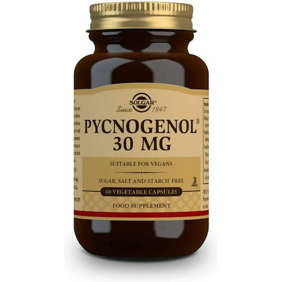 Solgar Pycnogenol 30mg Nahrungsergänzungsmittel Spezial 60 pflanzliche Kapseln