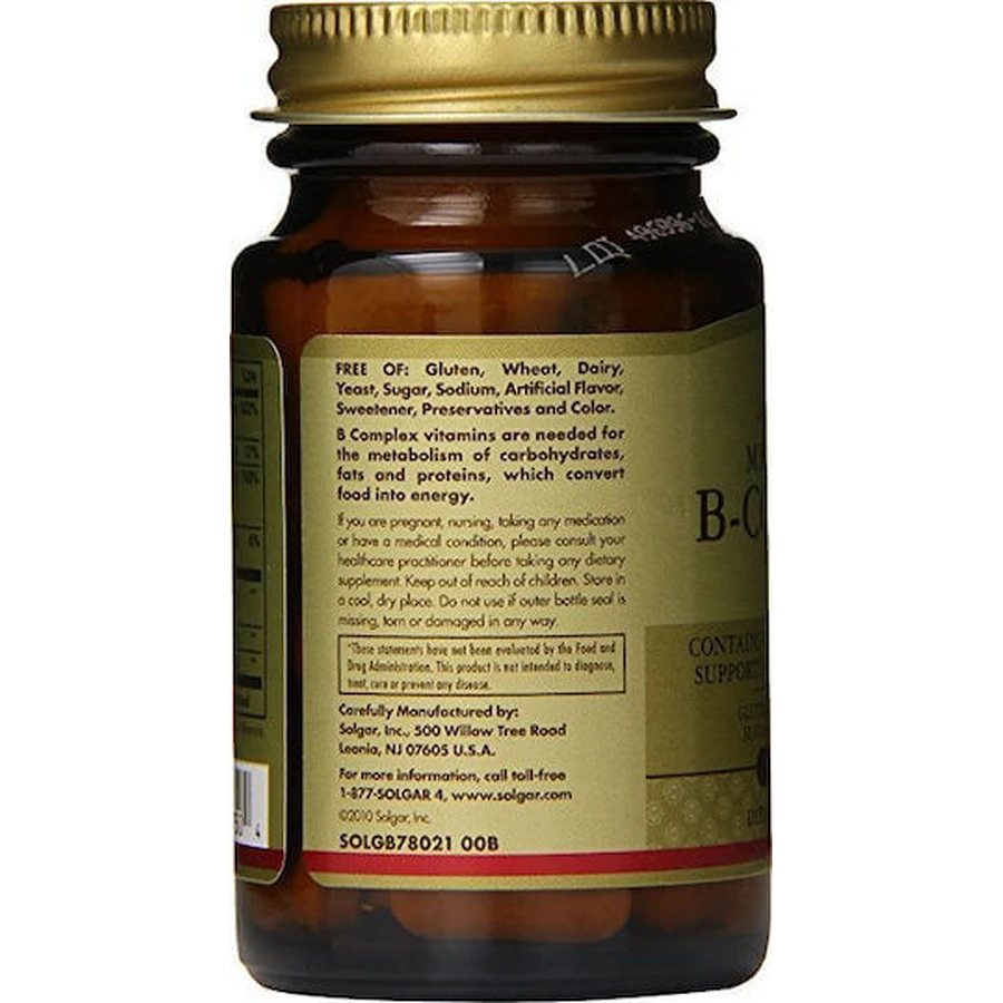 Solgar Megasorb Vitamin B-Complex Vitamin for Energy, Immune & Nervous System Strengthening 50 Comprimés
