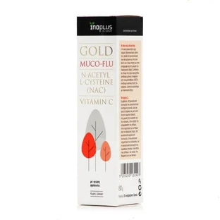 Ino Plus Muco-Flu N-Acetyl L-Cystein NAC + Vitamin C Immunsystem stärkt Supplement 20 Tabs eff Erdbeere