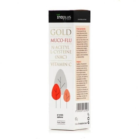 Ino Plus Muco-Flu N-Acetyl L-Cystein NAC + Vitamin C Immunsystem stärkt Supplement 20 Tabs eff Erdbeere