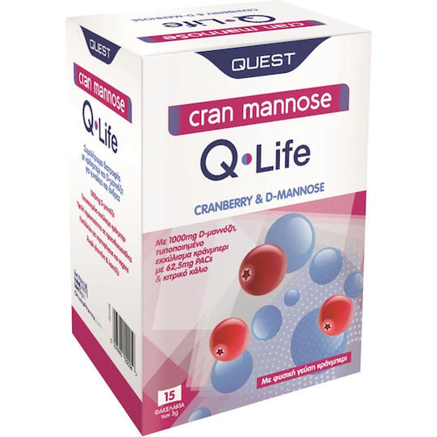 Quest Cran Cran Mannose 15 x 3gr Cranberry